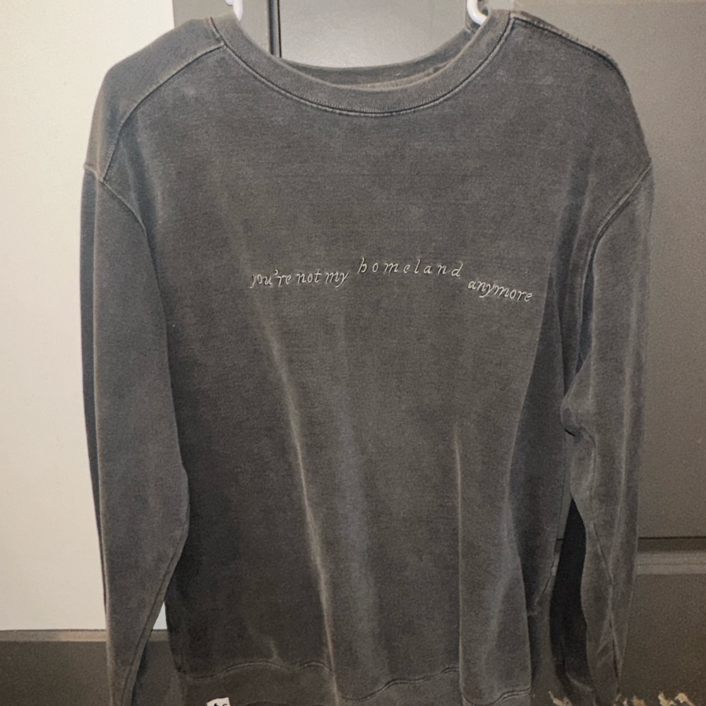 taylor swift folklore the "what am I defending now?" Pullover: size Medium